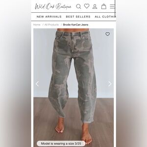 BNWT KanCan Camo Barrel Pants